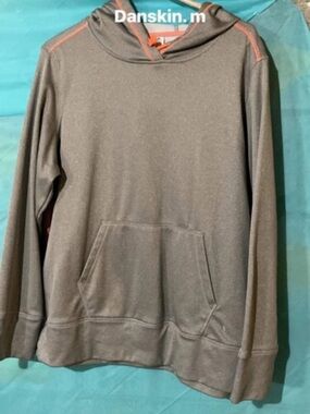 Danskin Men’s Gray Hoodie with Orange Accents